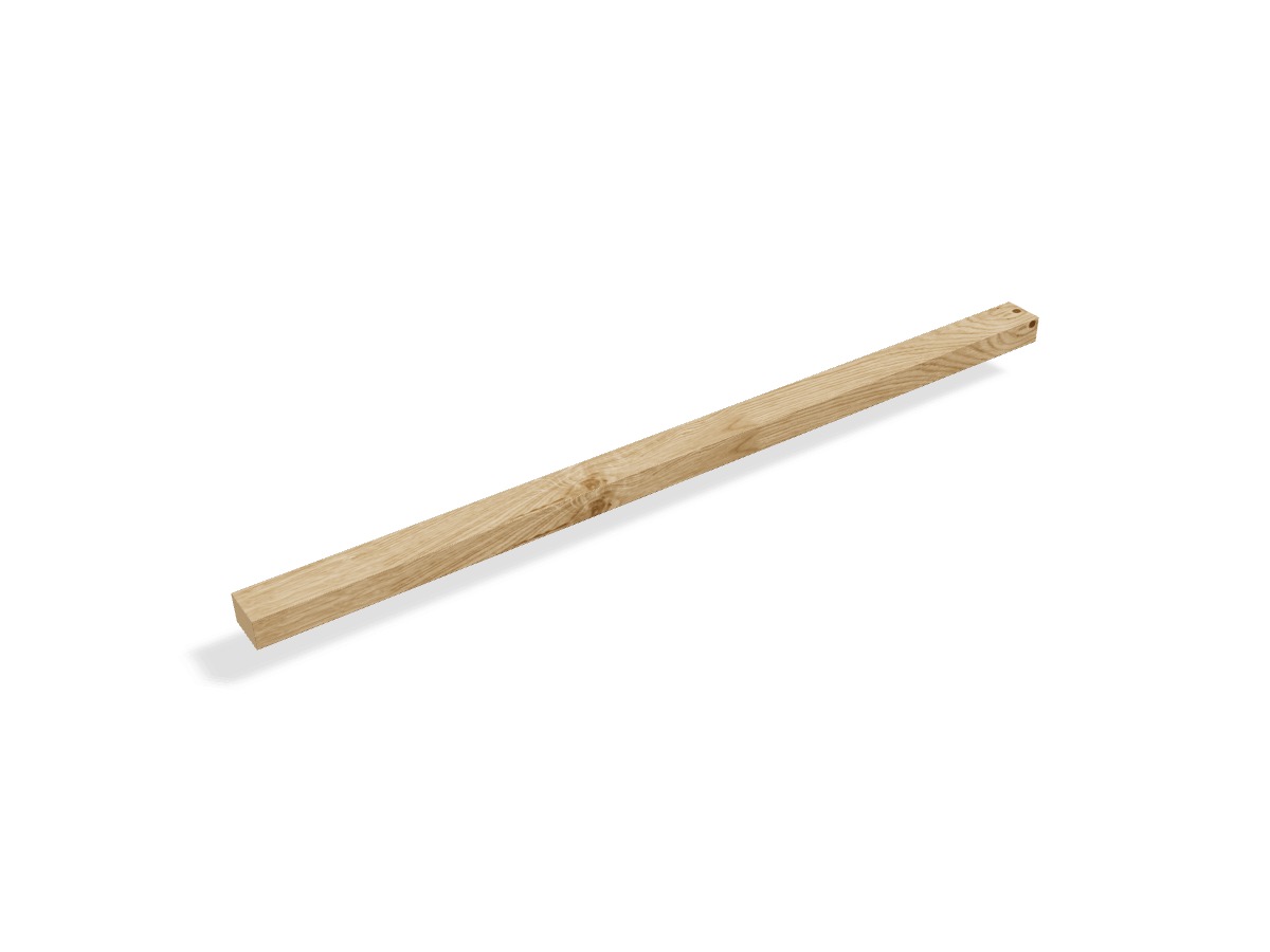 Rechteckiger Holzhandlauf aus Eiche · Produktvisualisierung
